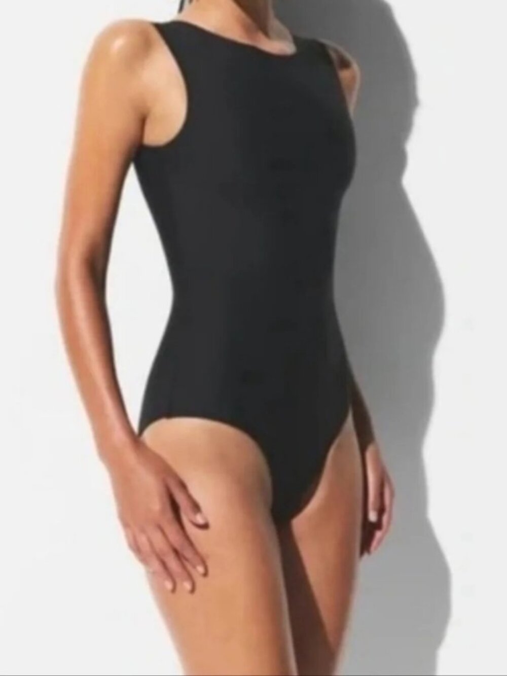 SKIMS Signature Swim High Neck One Piece | Onyx | M | NWOT